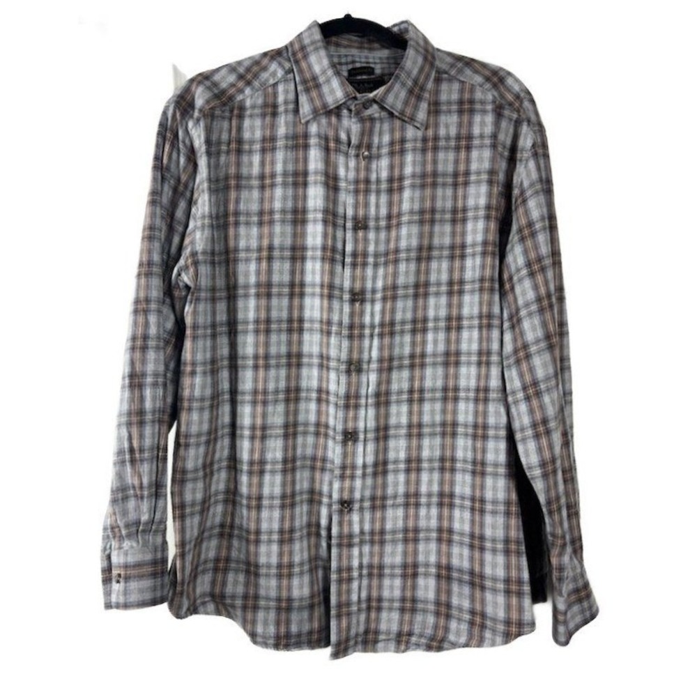 Jos. A Bank Reserve Shirt Mens Large Traditional Fit Long Sleeve Cashmere Cotton